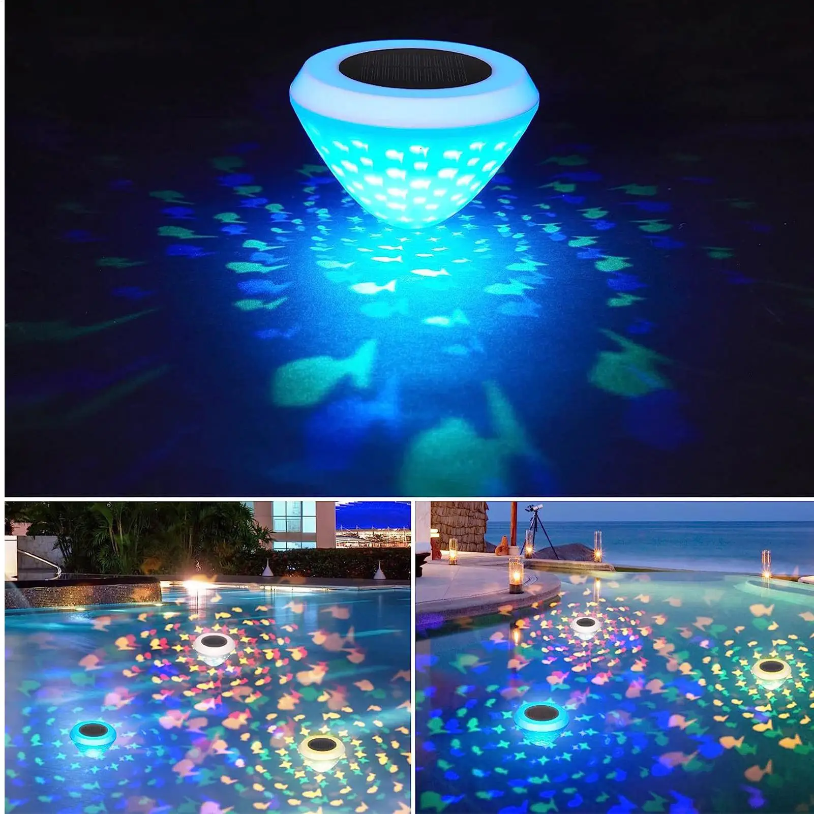 Floating Lights Waterproof Col - Pool Light Solar Rechargeable 评论和价格