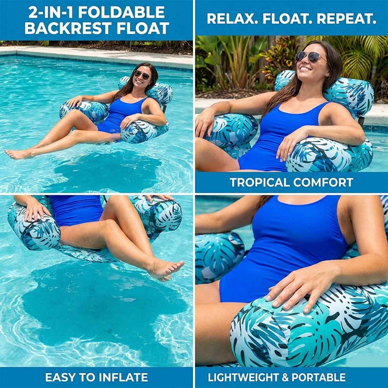 1PC Pool Floats Inflatable Flo - Pool Lounger Inflatable 评论和价格