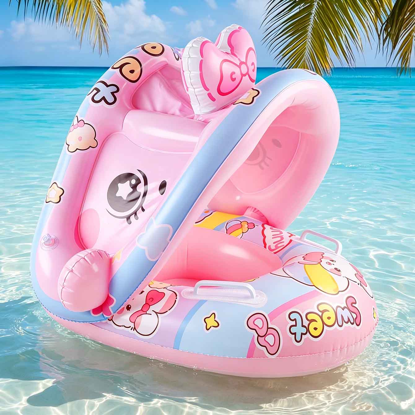 1PC Inflatable Pool Float Seat - Pool Float Ring Inflatable 评论和价格
