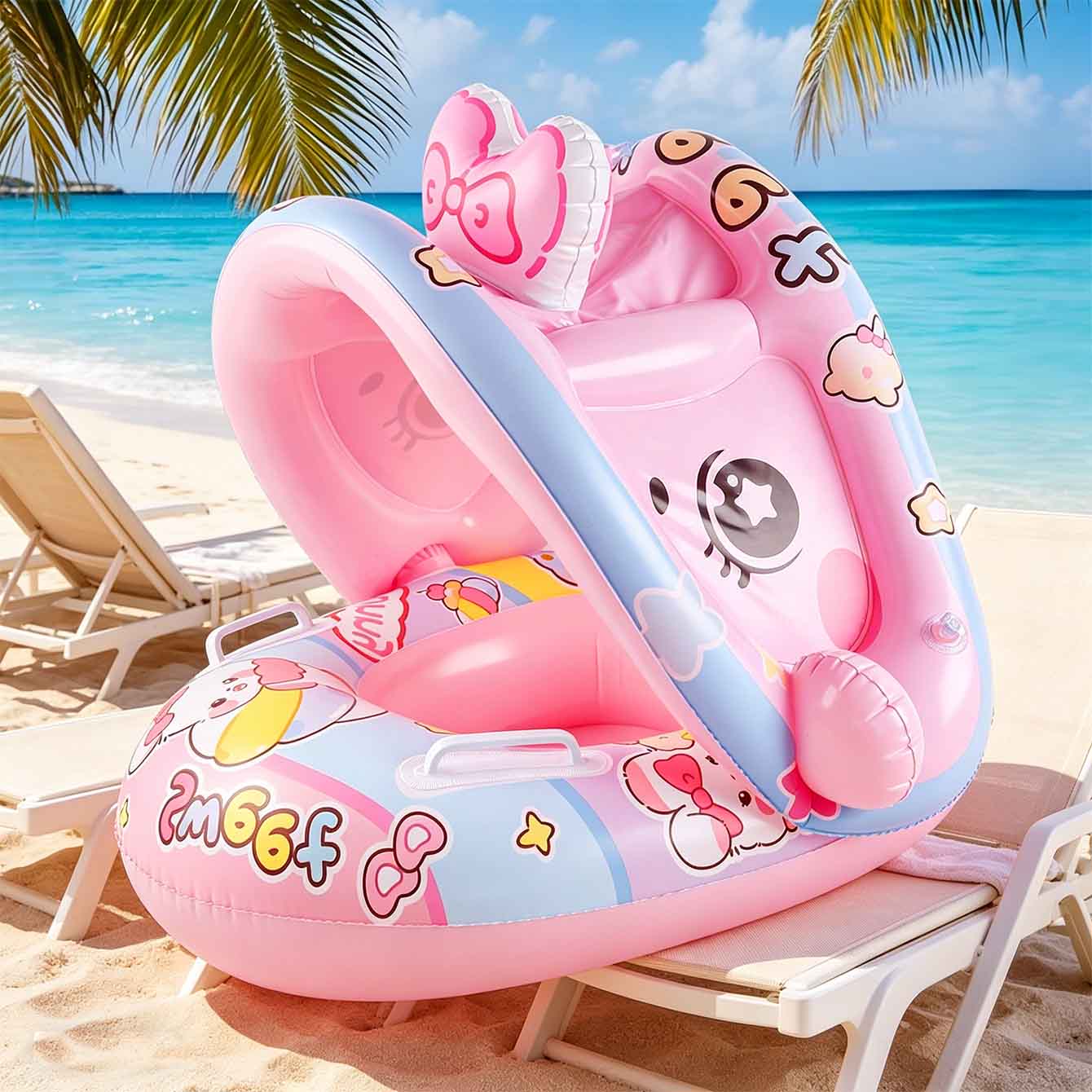 1PC Inflatable Pool Float Seat - Pool Float Ring Inflatable 评论和价格