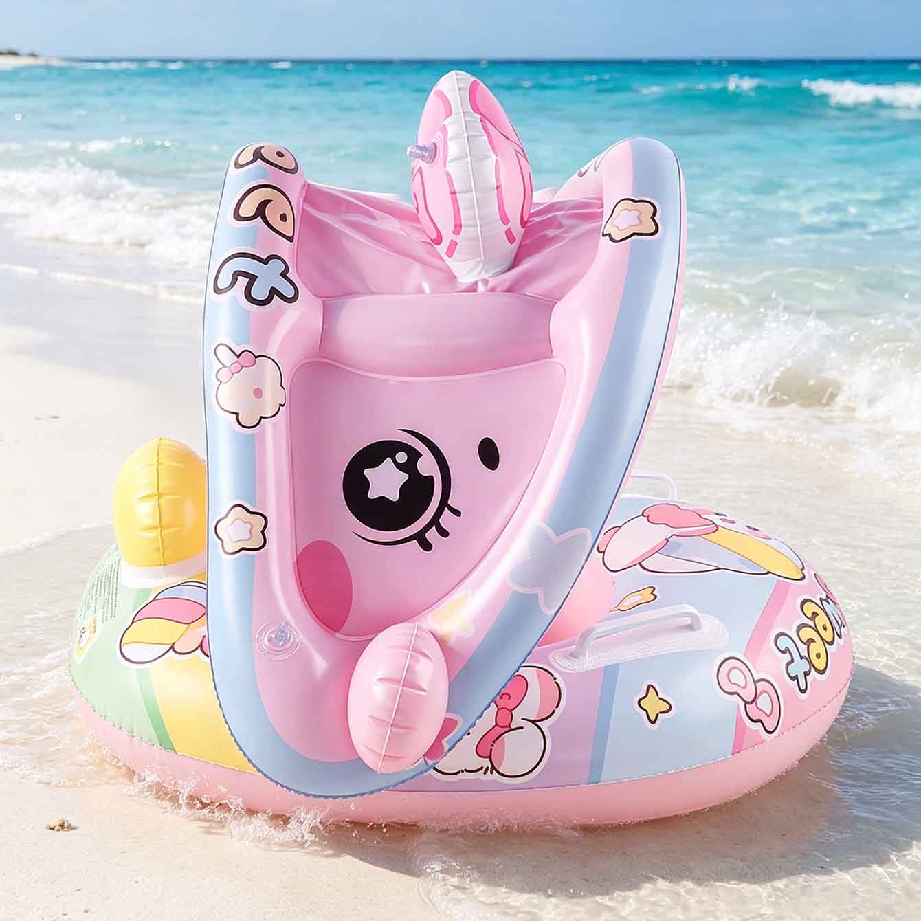 1PC Inflatable Pool Float Seat - Pool Float Ring Inflatable 评论和价格