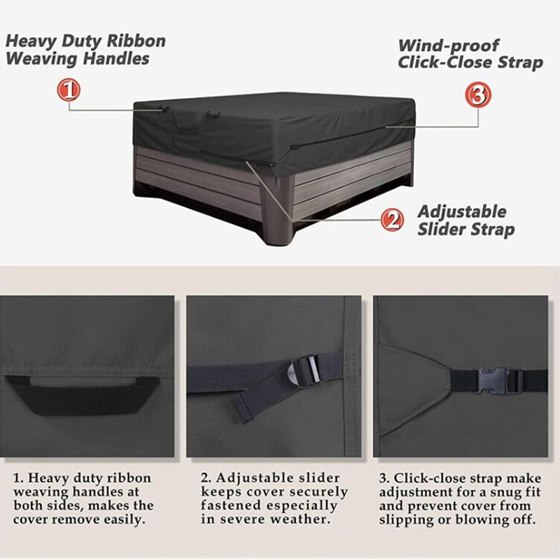 Square Spa Hot Tub Dust Cover  - Pool Cover Waterproof 评论和价格