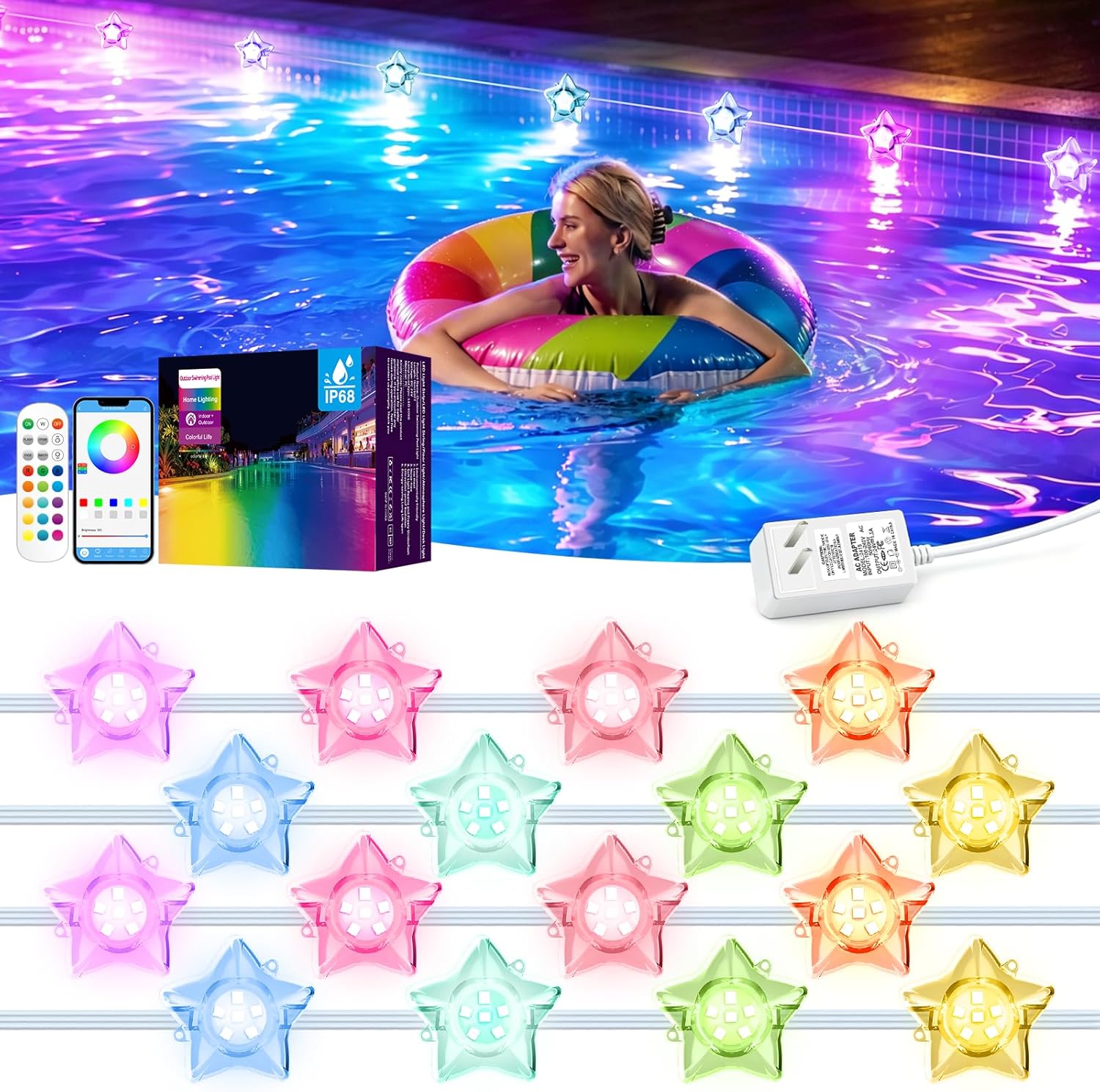 Solar Pool Lights All Season M - Pool Light Solar Rechargeable 评论和价格