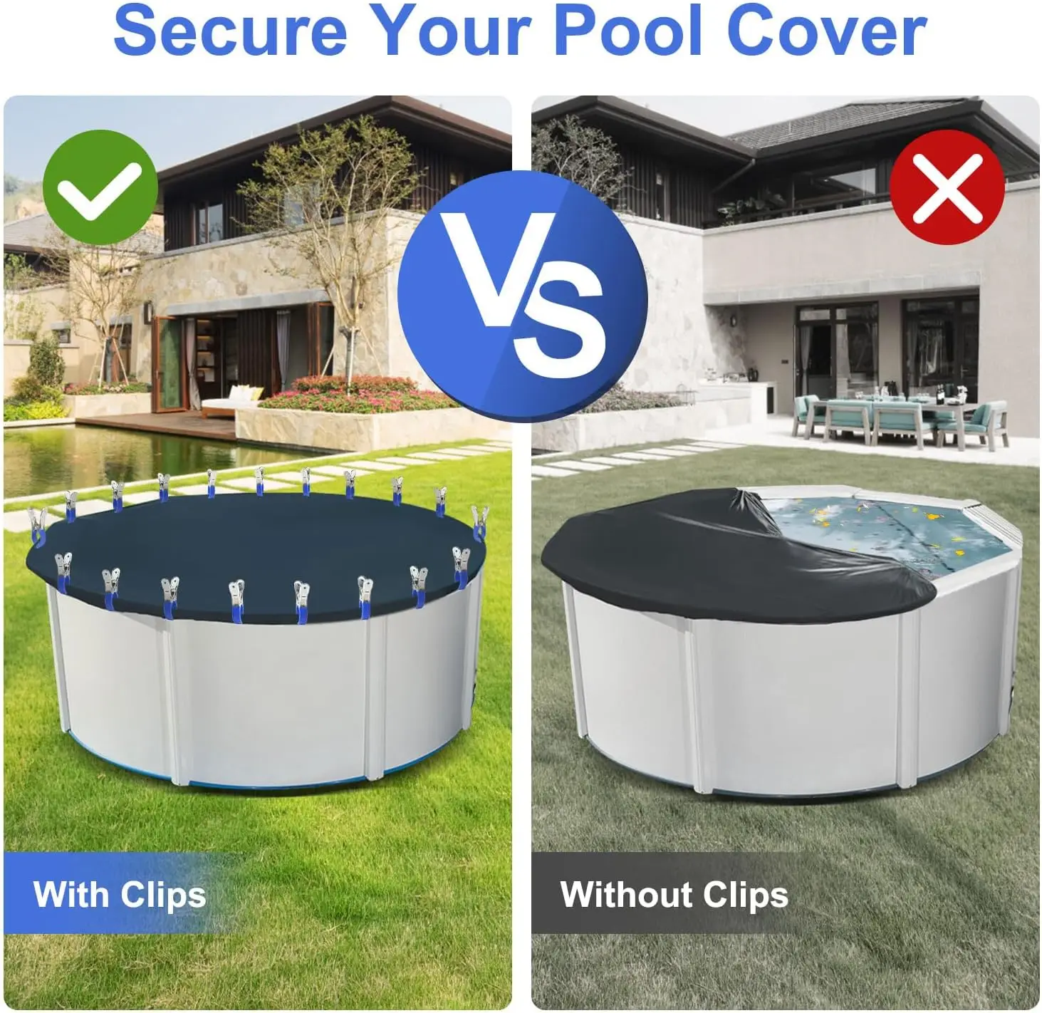 6/12Pcs Pool Cover Clips Stain - Pool Ladder Above Ground 评论和价格