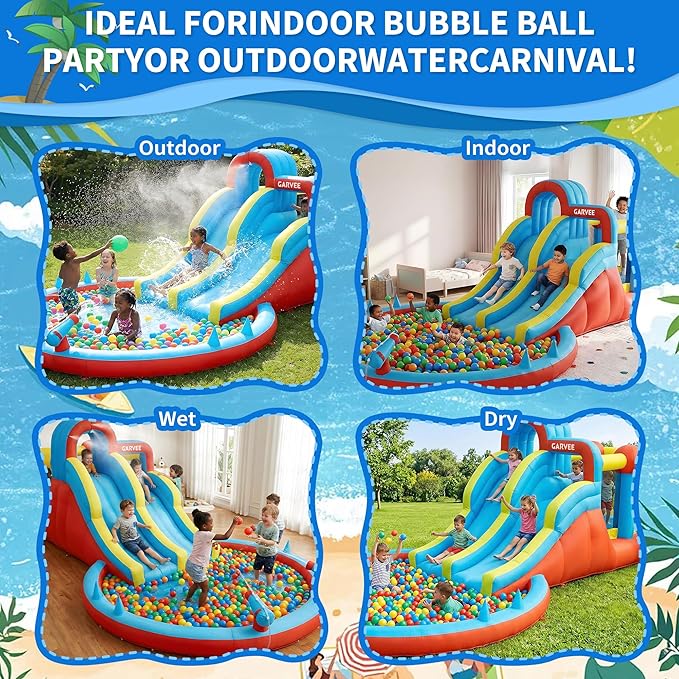 All-Season 8-in-1 Inflatable W - Water Slide Inflatable 评论和价格