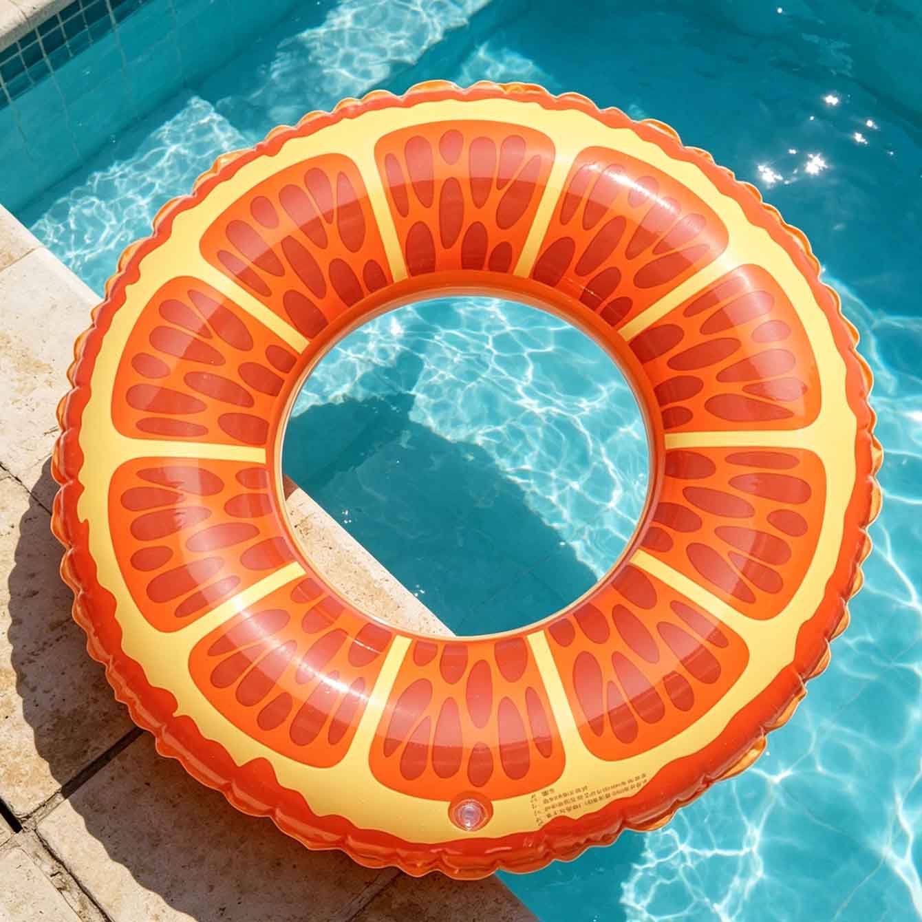 1PC Orange Slice Inflatable Sw - Pool Float Ring Inflatable 评论和价格