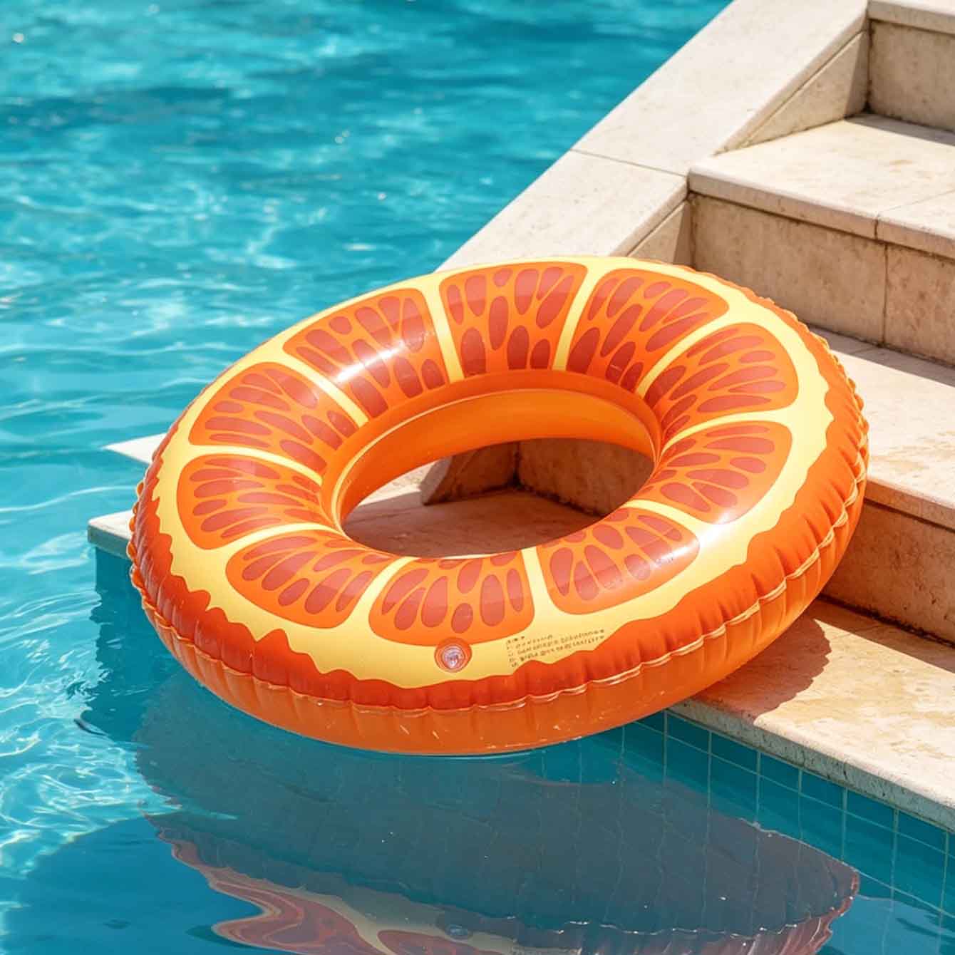 1PC Orange Slice Inflatable Sw - Pool Float Ring Inflatable 评论和价格