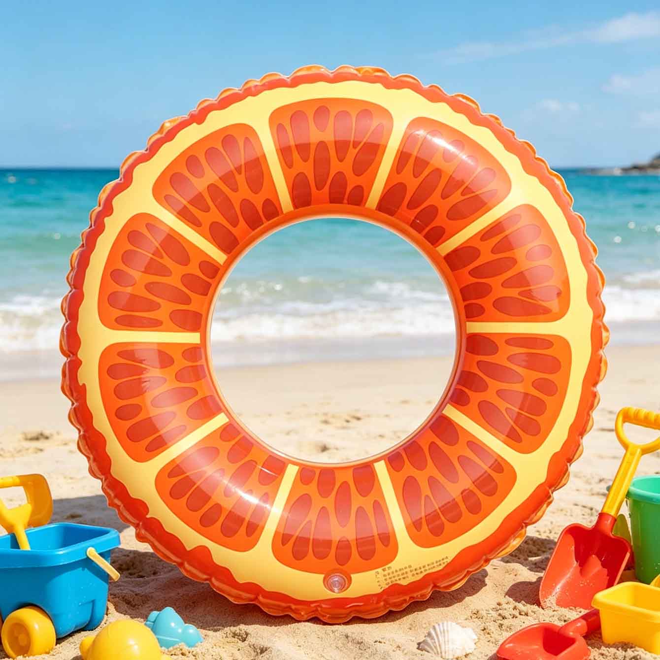 1PC Orange Slice Inflatable Sw - Pool Float Ring Inflatable 评论和价格