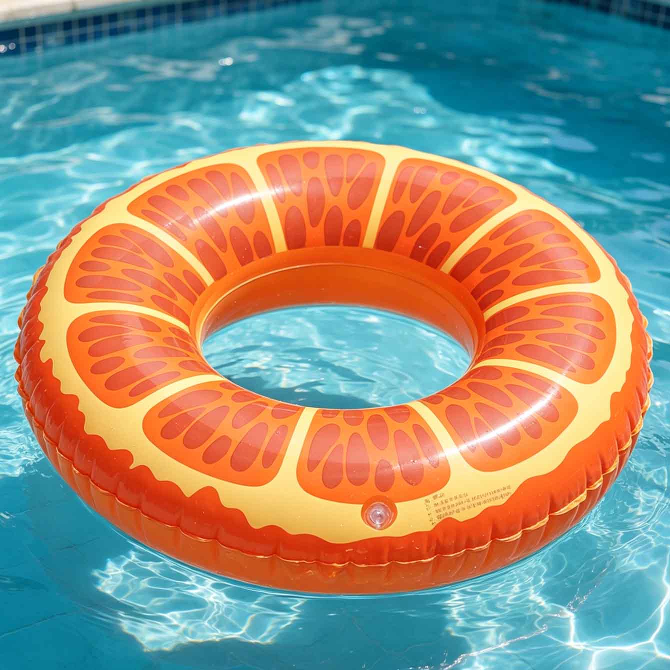 1PC Orange Slice Inflatable Sw - Pool Float Ring Inflatable 评论和价格