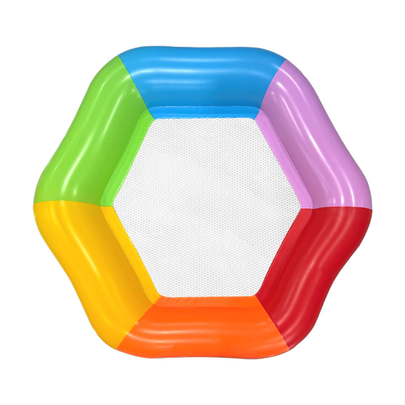 New Hexagon Colorful Inflatabl - Pool Lounger Inflatable 评论和价格