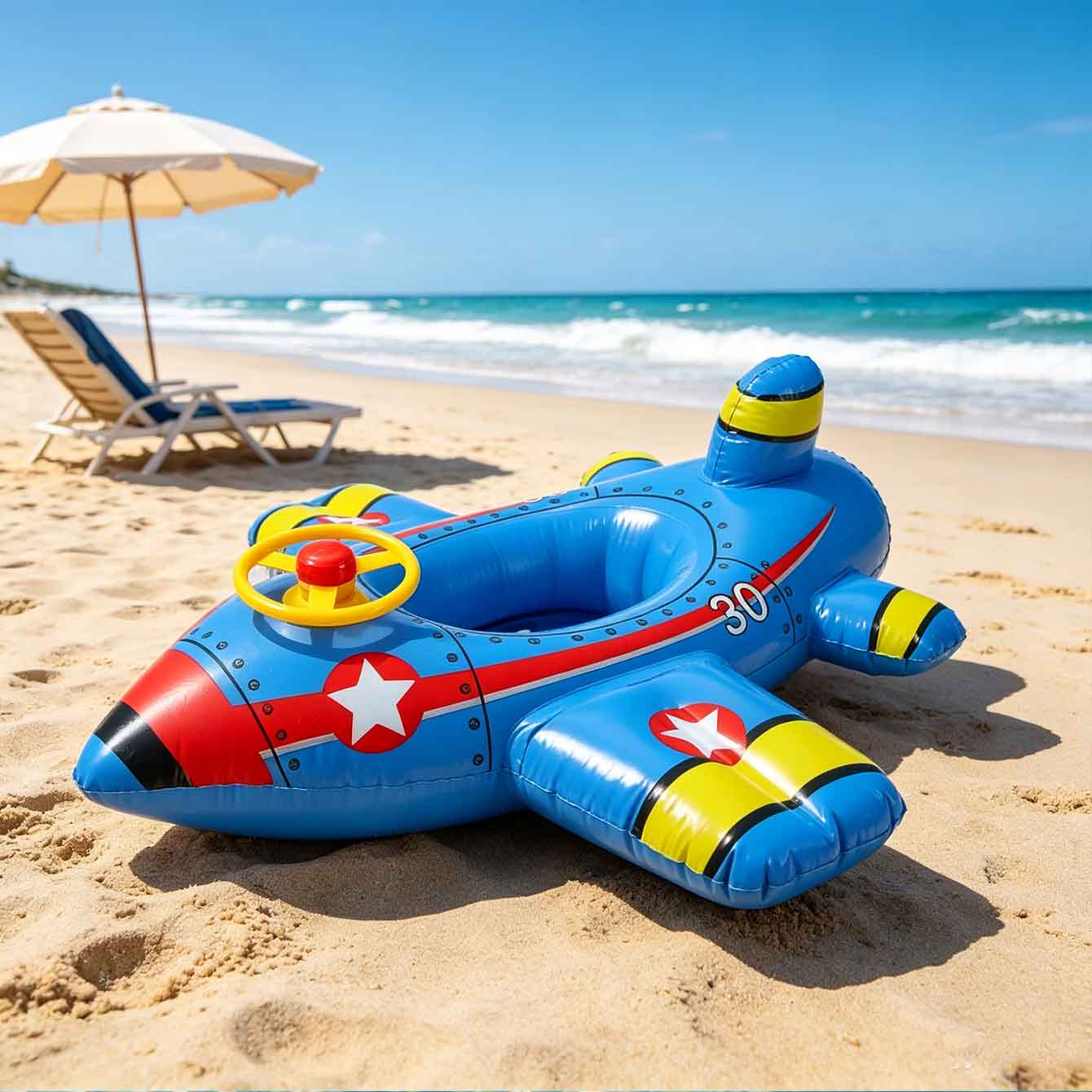 1PC Airplane Swimming Float In - Pool Float Ring Inflatable 评论和价格