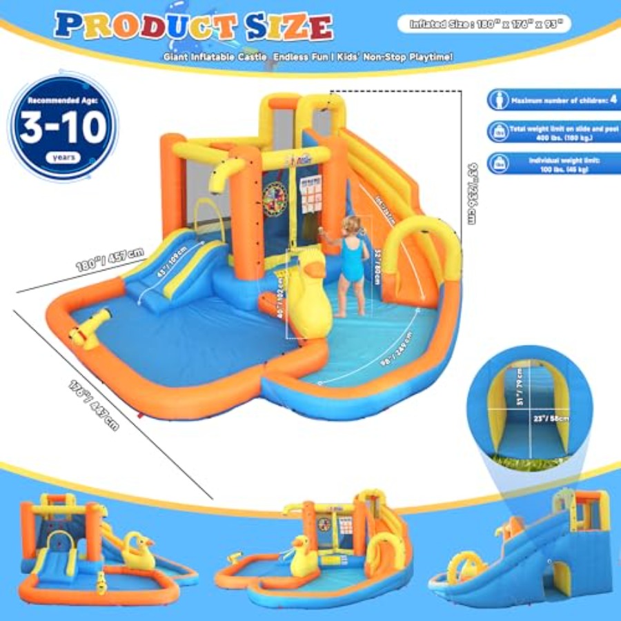 Backyard inflatable water park - Water Slide Inflatable 评论和价格