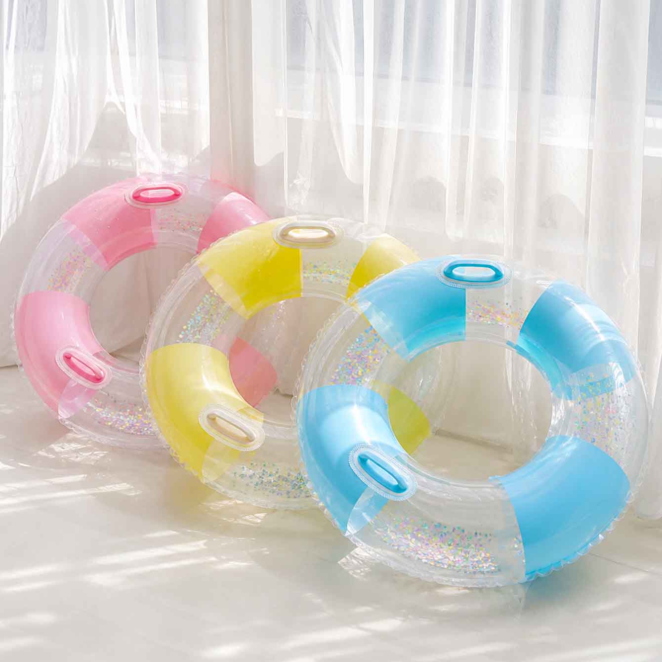 1PC Pool Floats with Handles f - Pool Float Ring Inflatable 评论和价格