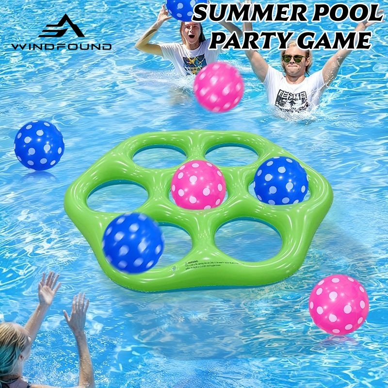 Inflatable Hexagon Ring Toss P - Pool Float Ring Inflatable 评论和价格