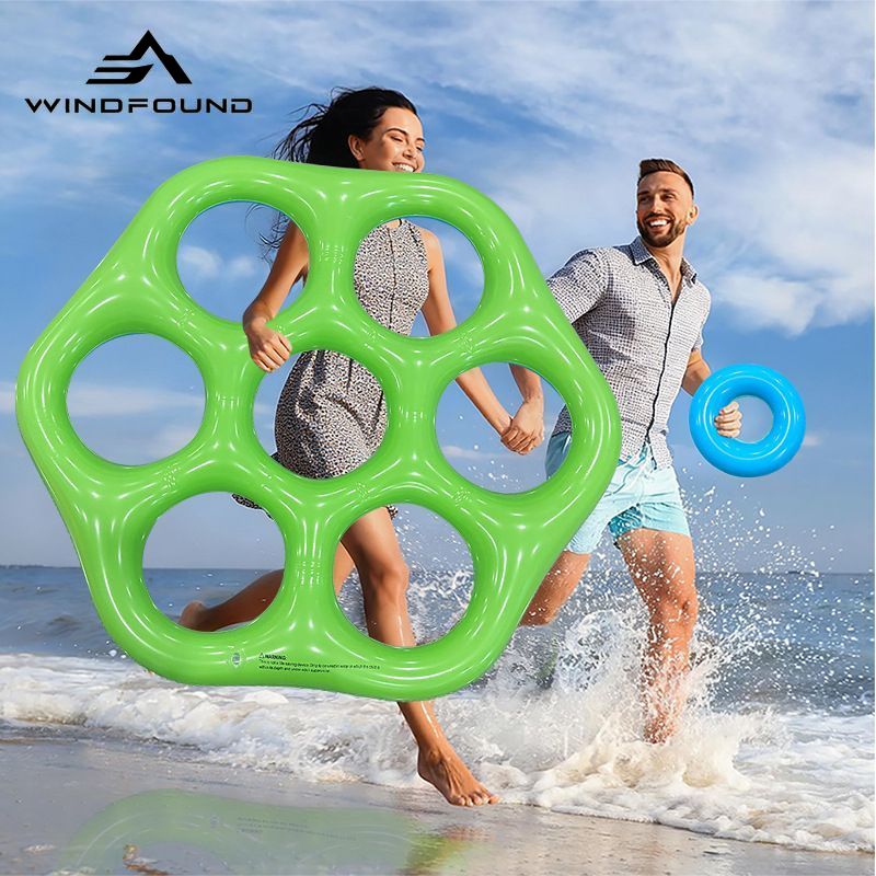 Inflatable Hexagon Ring Toss P - Pool Float Ring Inflatable 评论和价格