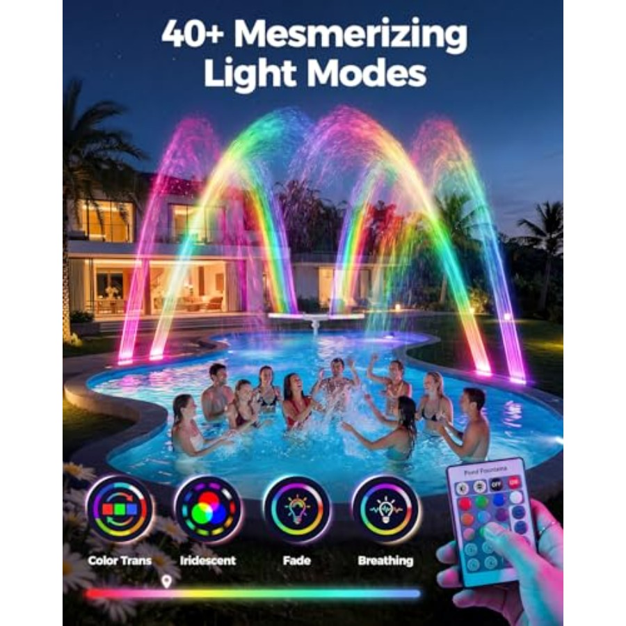 Solar pool fountain for ingrou - Pool Light Solar Rechargeable 评论和价格