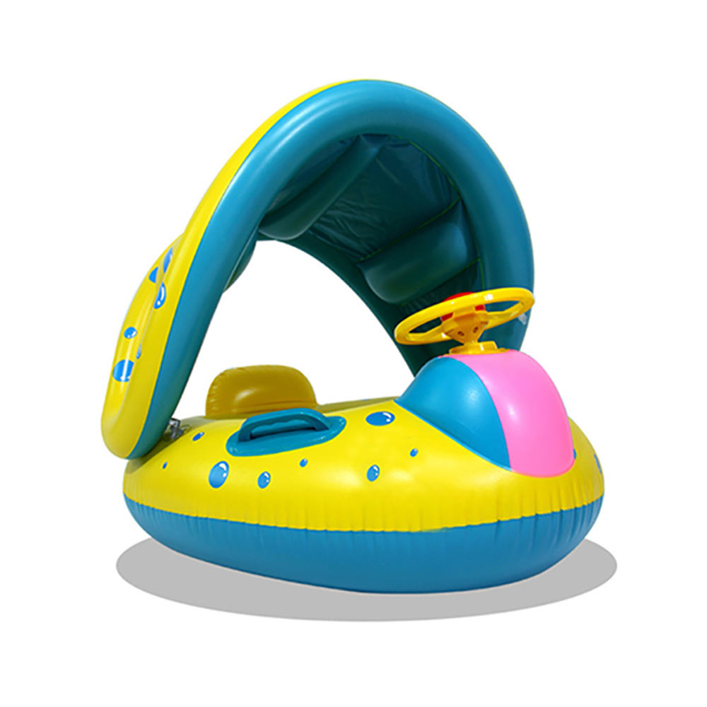 1PCS Yellow Sunshade Seat Ring - Pool Float Ring Inflatable 评论和价格