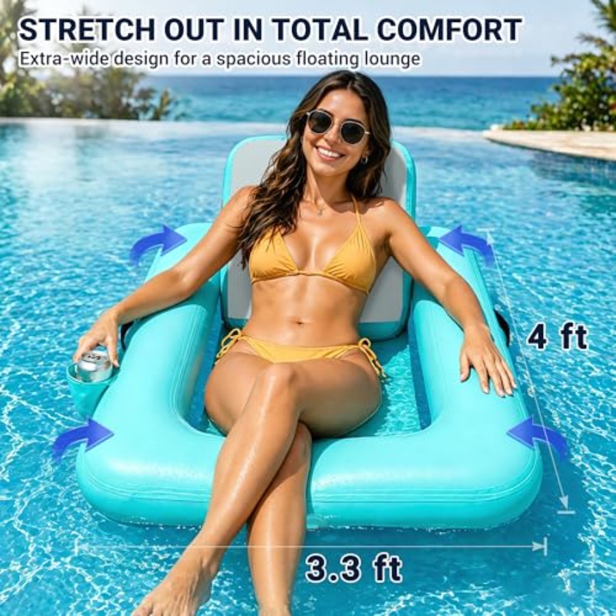 Floating Chairs with Backrest  - Pool Lounger Inflatable 评论和价格