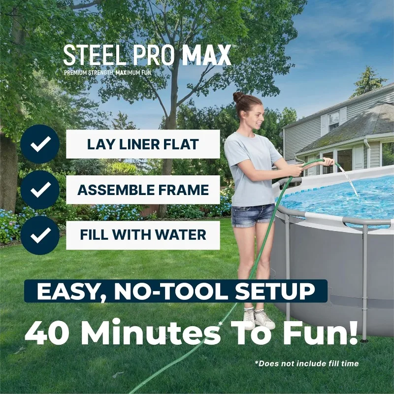 Bestway Steel Pro MAX 14' x 8' - Pool Ladder Above Ground 评论和价格
