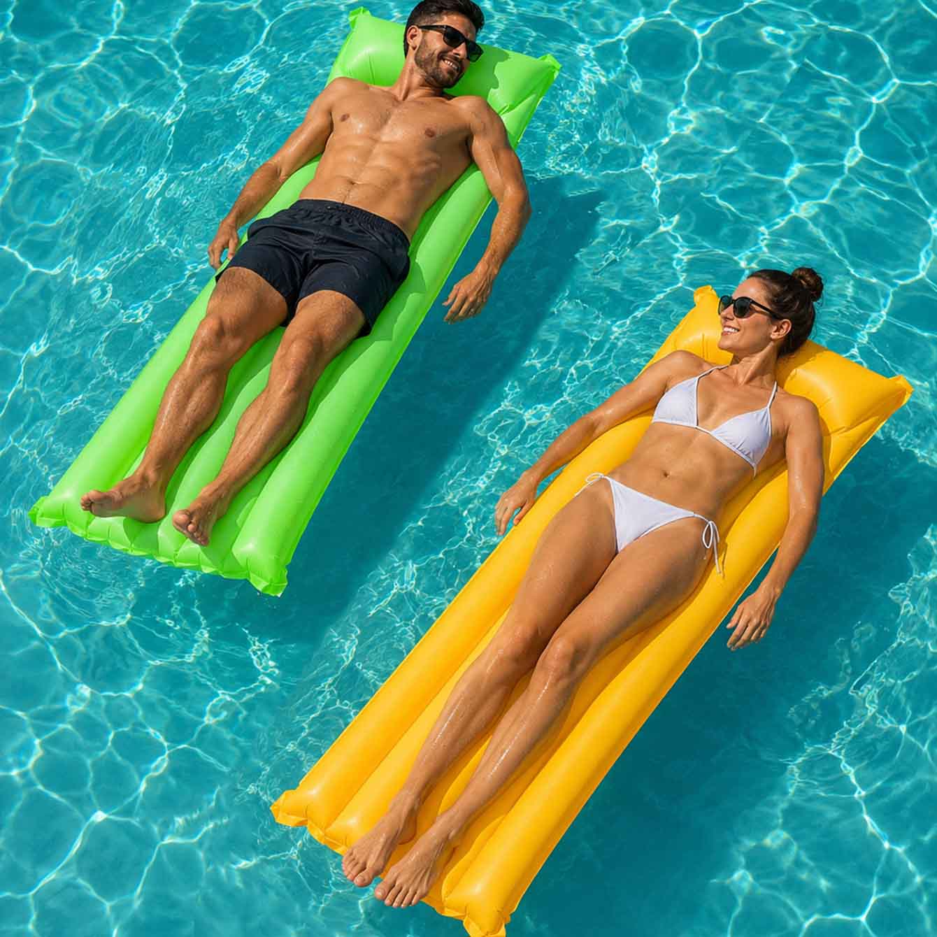 1PC Pool Float Bed Inflatable  - Pool Lounger Inflatable 评论和价格