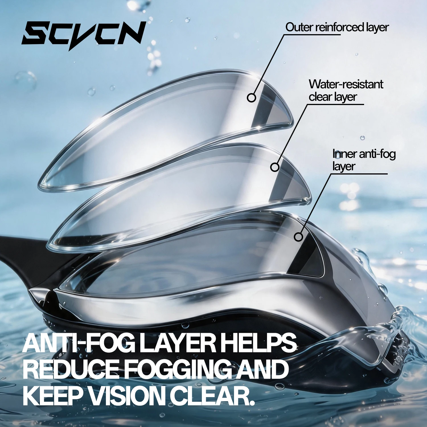 SCVCN New Professional HD Swim - Swim Goggles Anti Fog Uv 评论和价格