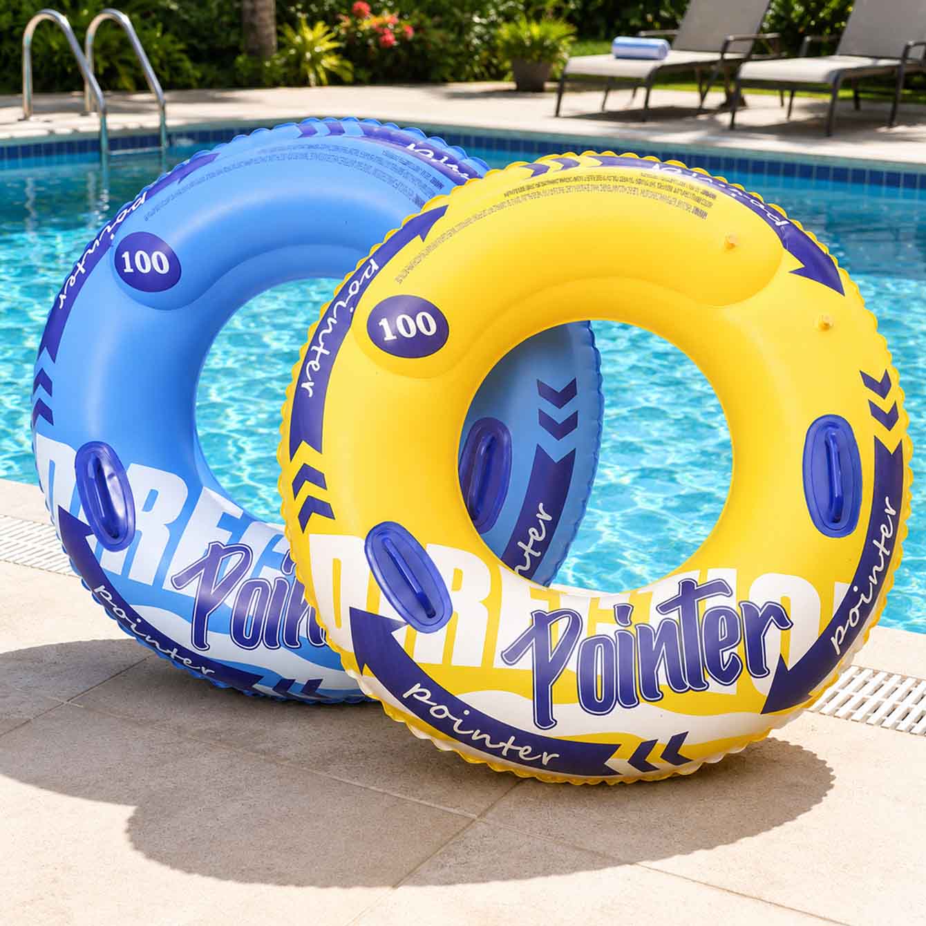 1PC Inflatable Swim Ring with  - Pool Float Ring Inflatable 评论和价格